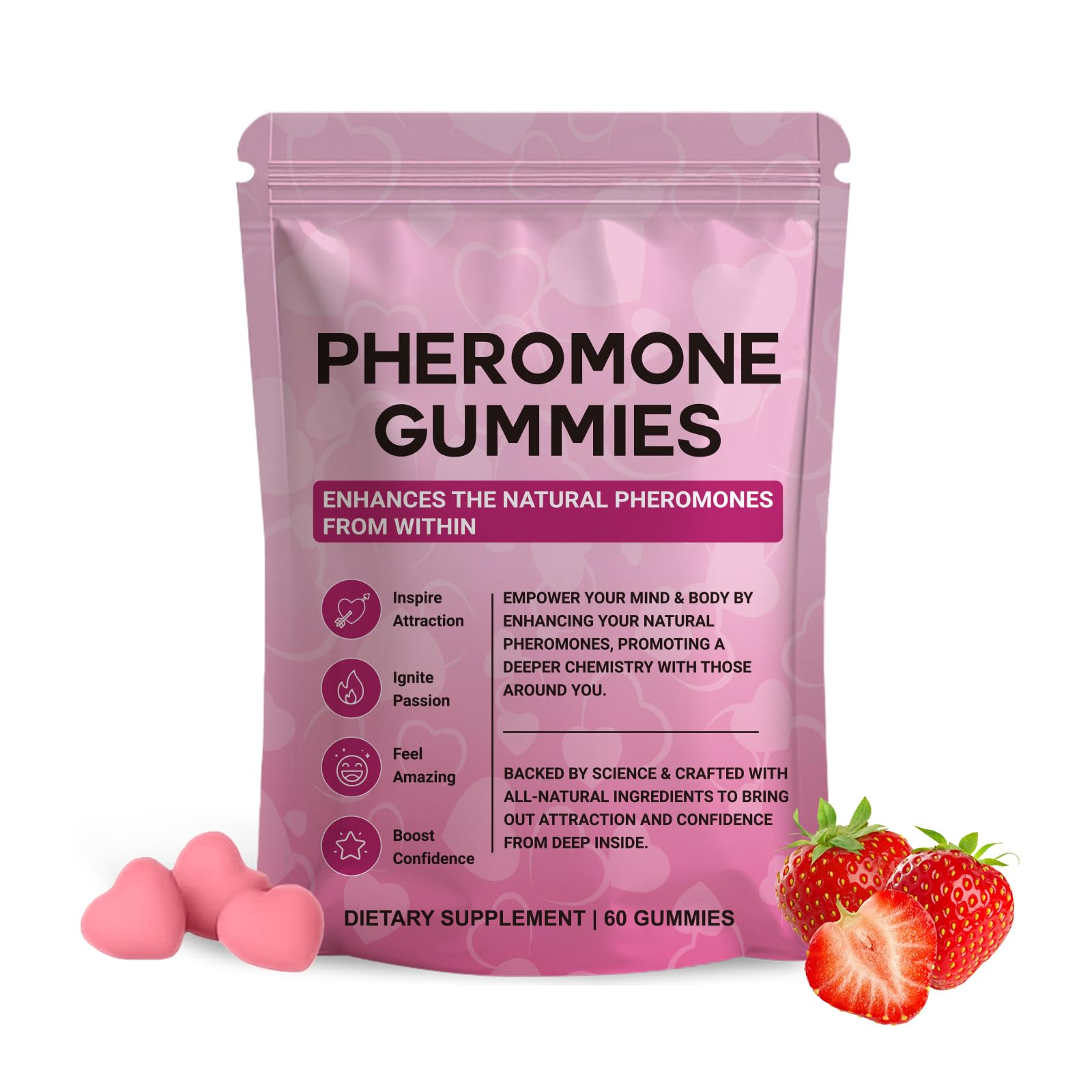 Gummies Yalei Pheromone pour femmes – emballage pratique et élégant.