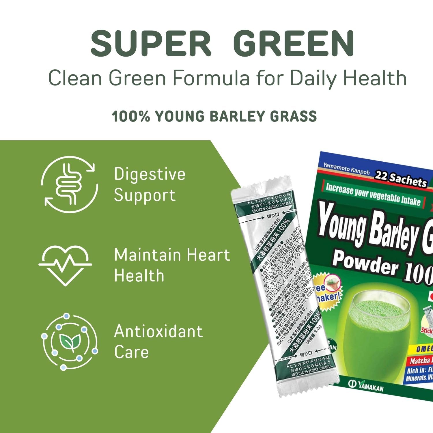 Fibres naturelles pour digestion avec Yamamoto Kanpoh Barley Grass