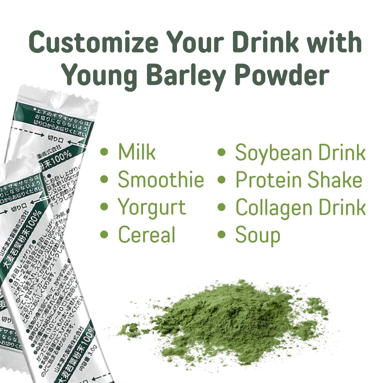 Usage nomade des sachets Yamamoto Kanpoh Barley Grass