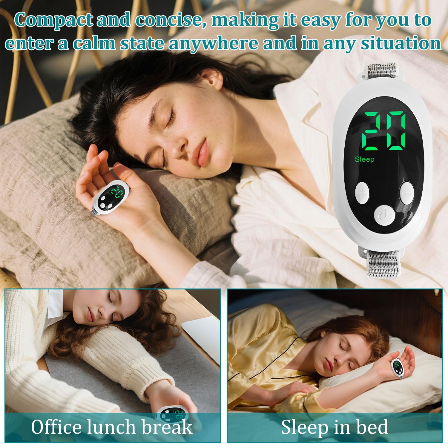 YAMEOME, design ergonomique et bracelet respirant pour repos sans pression.