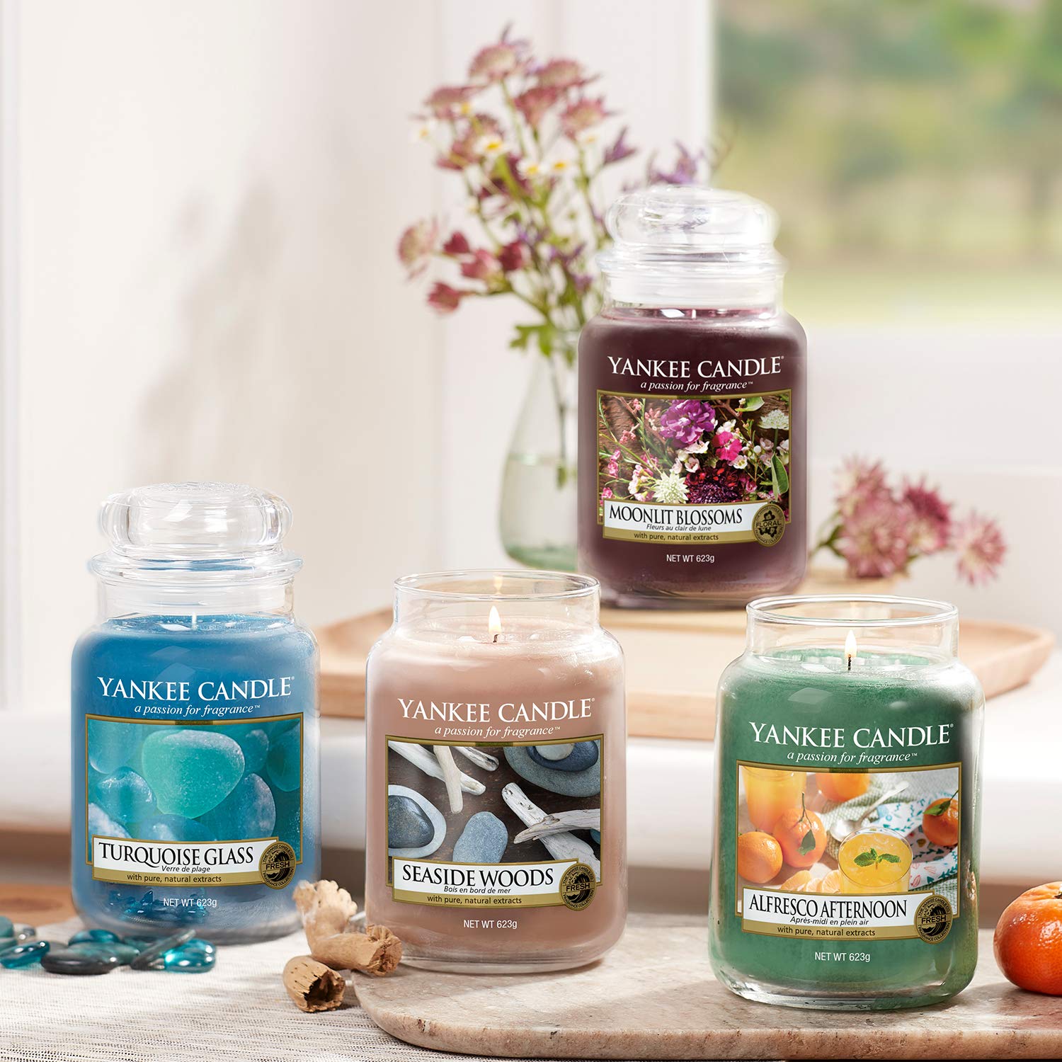 Bougie Yankee Candle Large Seaside Woods, design classique qui sublime la déco.