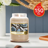 Bougie Yankee Candle Large Seaside Woods, mèche en coton pur assure une combustion propre.