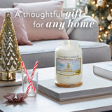 Bougie Yankee Candle Monde neige boule, grand bocal, étiquette amovible pour look personnalisé.