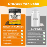 Boîte Yanluobo Cholesterol Gummies format pratique pour deux gommes par jour.
