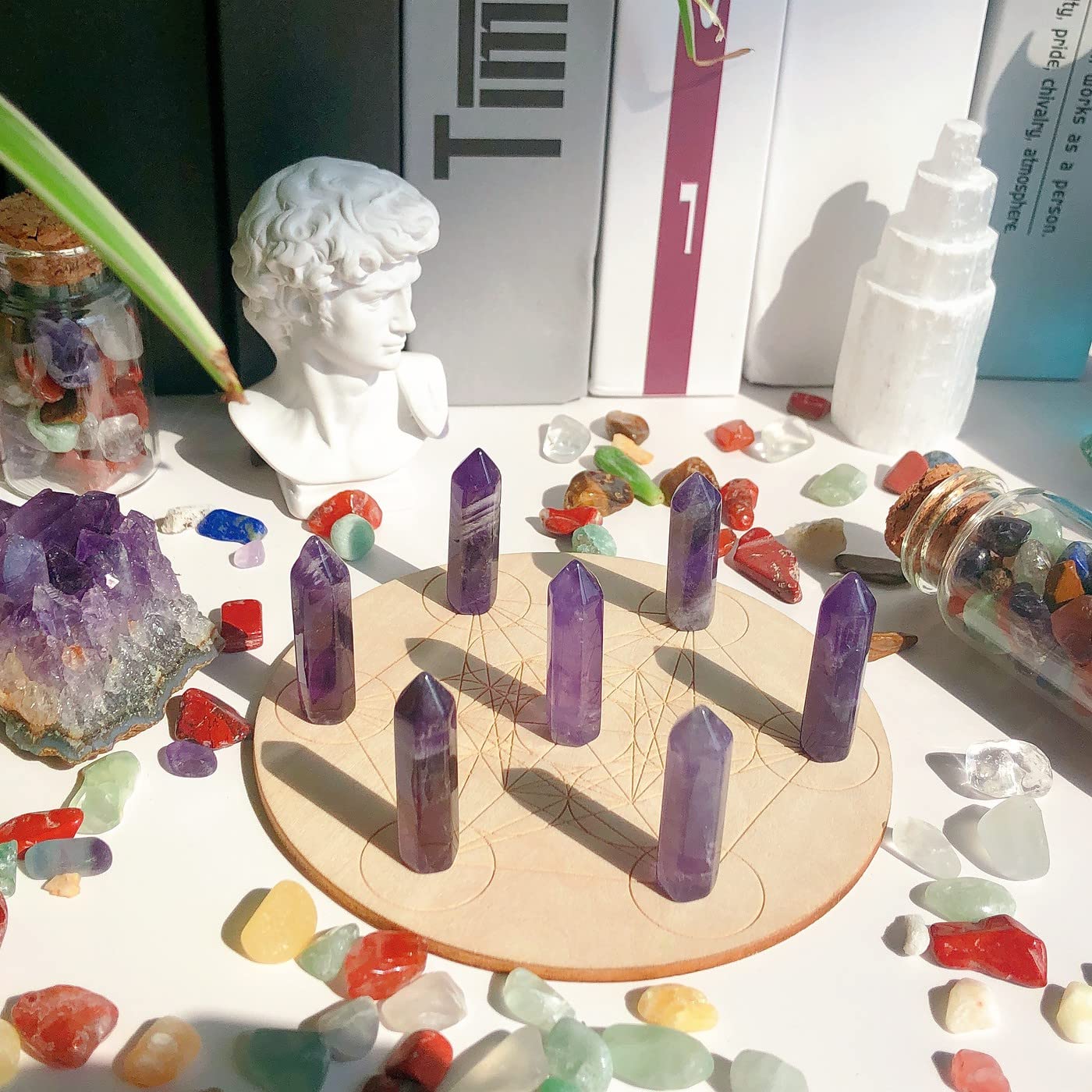 Pierre améthyste polie YATOJUZI pour détente et concentration.