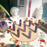 Pierre améthyste polie YATOJUZI pour détente et concentration.