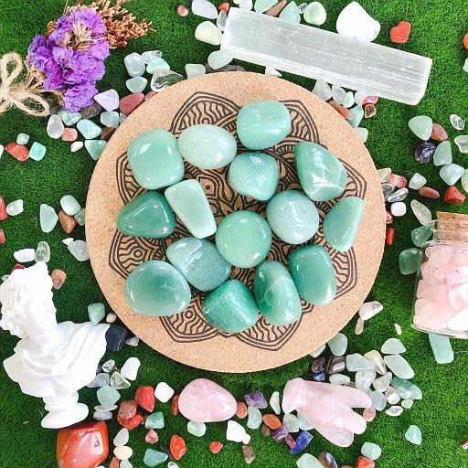 YATOJUZI Aventurine verte: pierres polies décoration intérieure feng shui