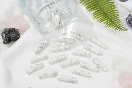 Baguettes Howlite hexagonales YATOJUZI pour équilibre énergétique.