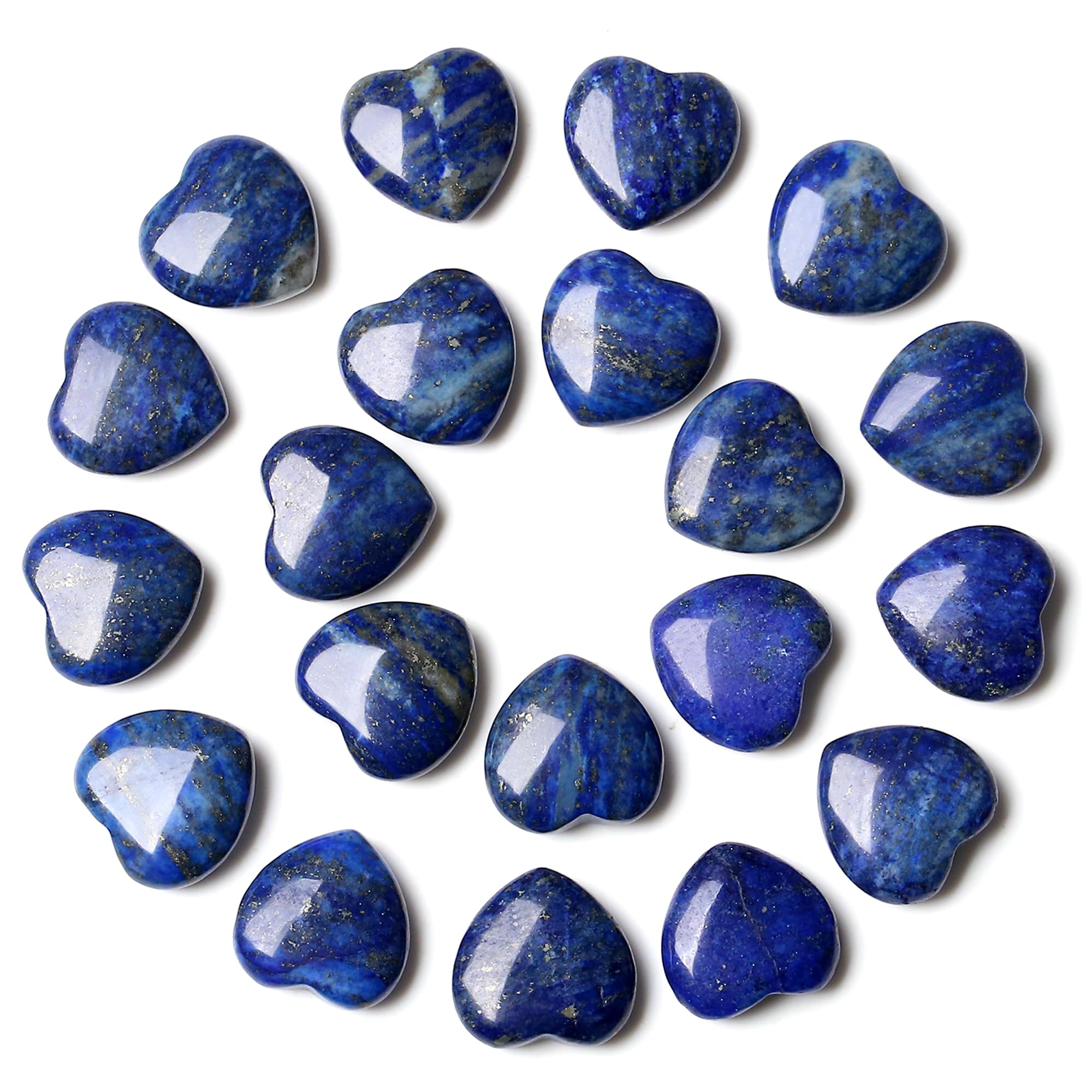Prière pierres cœur en lapis-lazuli YATOJUZI, parfait pour méditation et concentration.