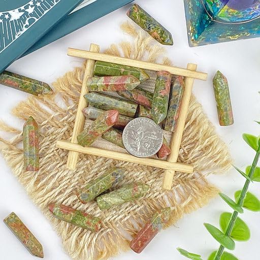 YATOJUZI Coffret cadeau – pierres Unakite dans un emballage élégant.