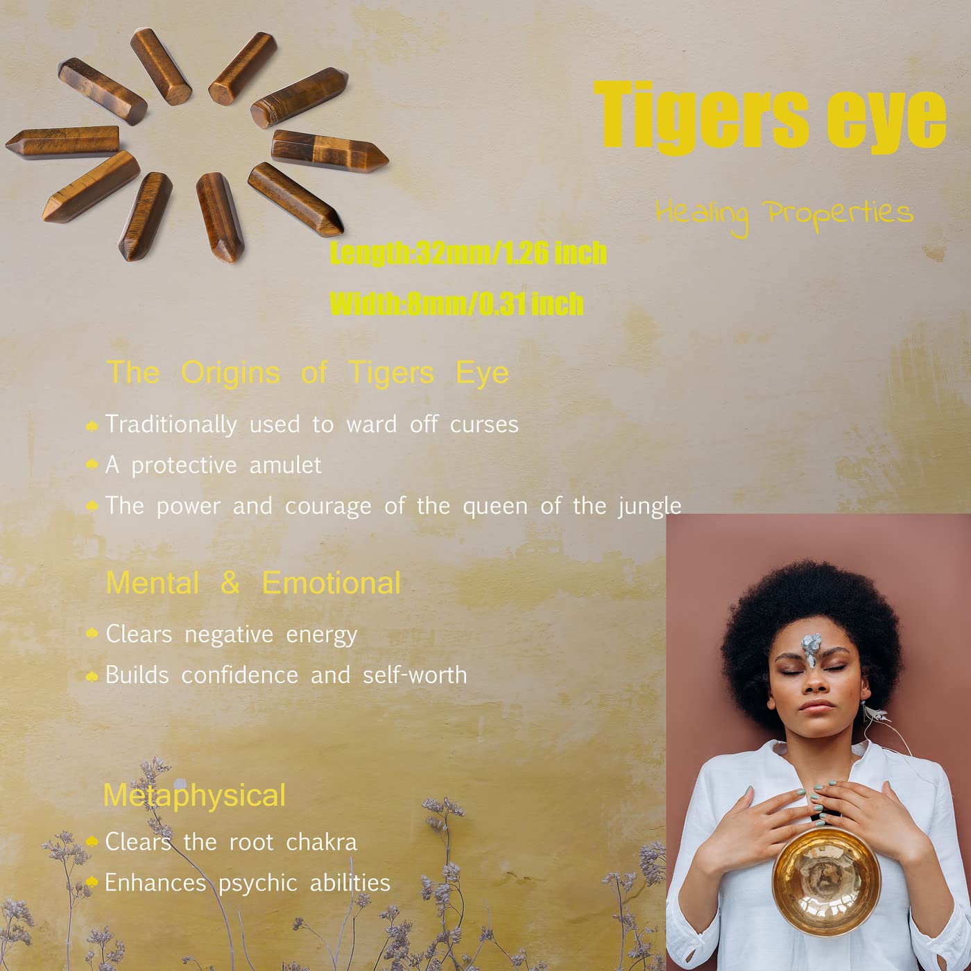 Yatojuzi concentration et clarté lors de méditation avec œil de tigre.