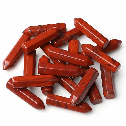 YATOJUZI ensemble de pierres jaspe rouge – 20 pièces, idéal pour méditation et équilibre.