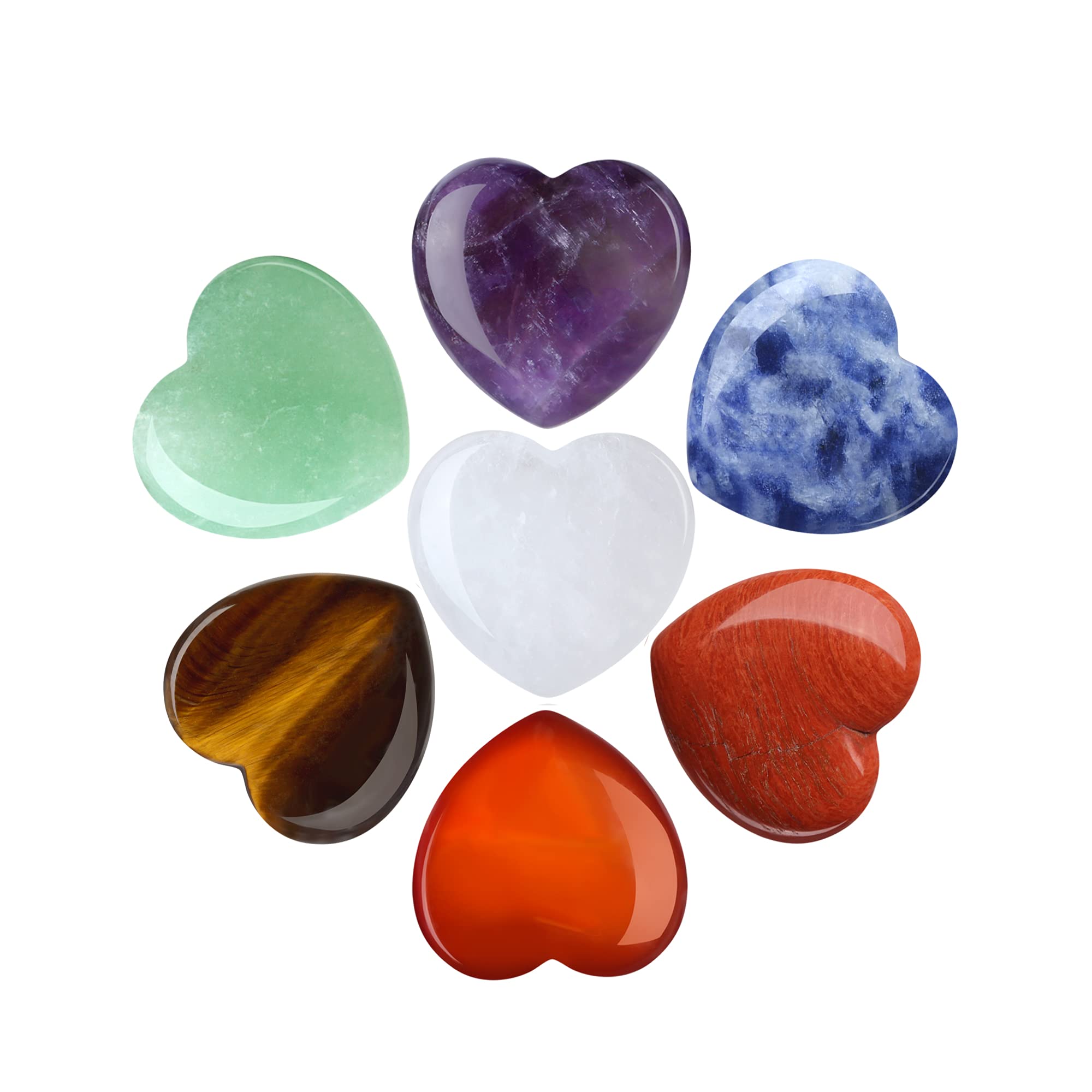 YATOJUZI ensemble pierres cœur 7 chakras pour équilibre émotionnel potentiel