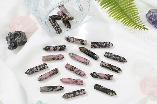 Lot de 10 pierres rhodochrosite polies pour concentration et calme avec YATOJUZI.
