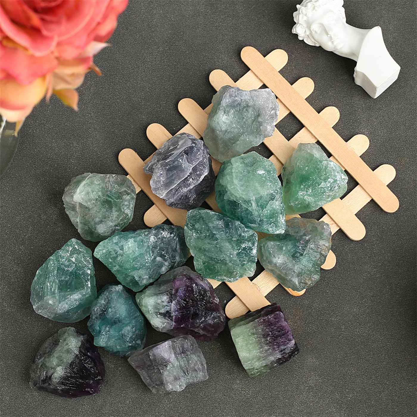Fluorite 20-30 mm YATOJUZI pierres idéales pour créations.