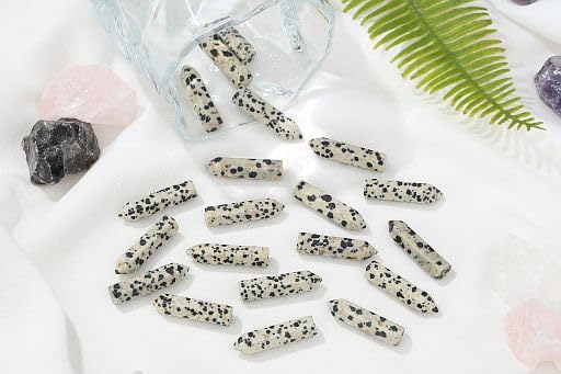 YATOJUZI jaspe dalmatien – baguettes polies favorisant concentration et méditation.