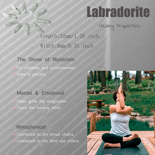 YATOJUZI Labradorite: déco apaisante et porte-bonheur pour espace personnel.