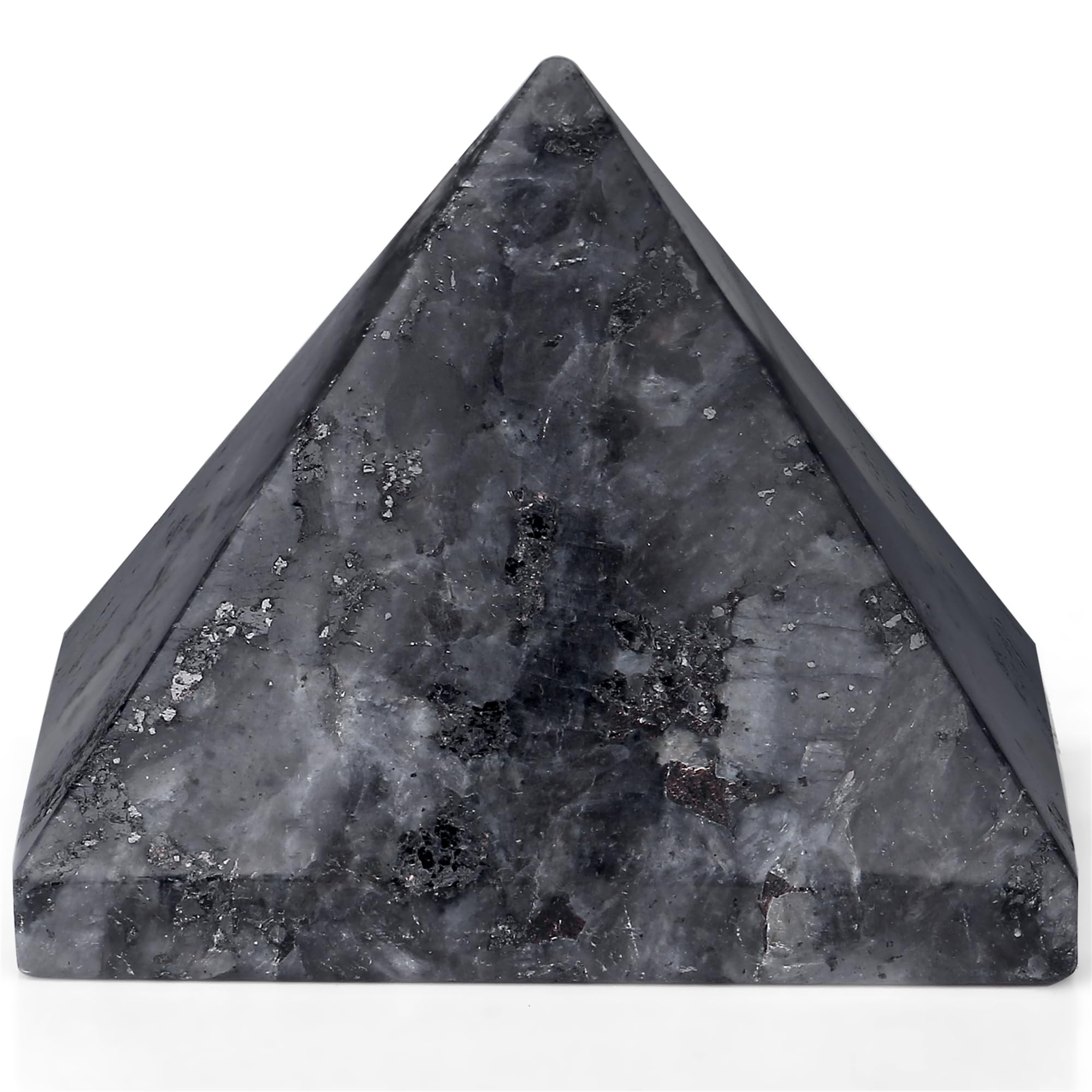 YATOJUZI Labradorite noire 50mm, pierre brute idéale pour méditation et équilibre d'énergie.