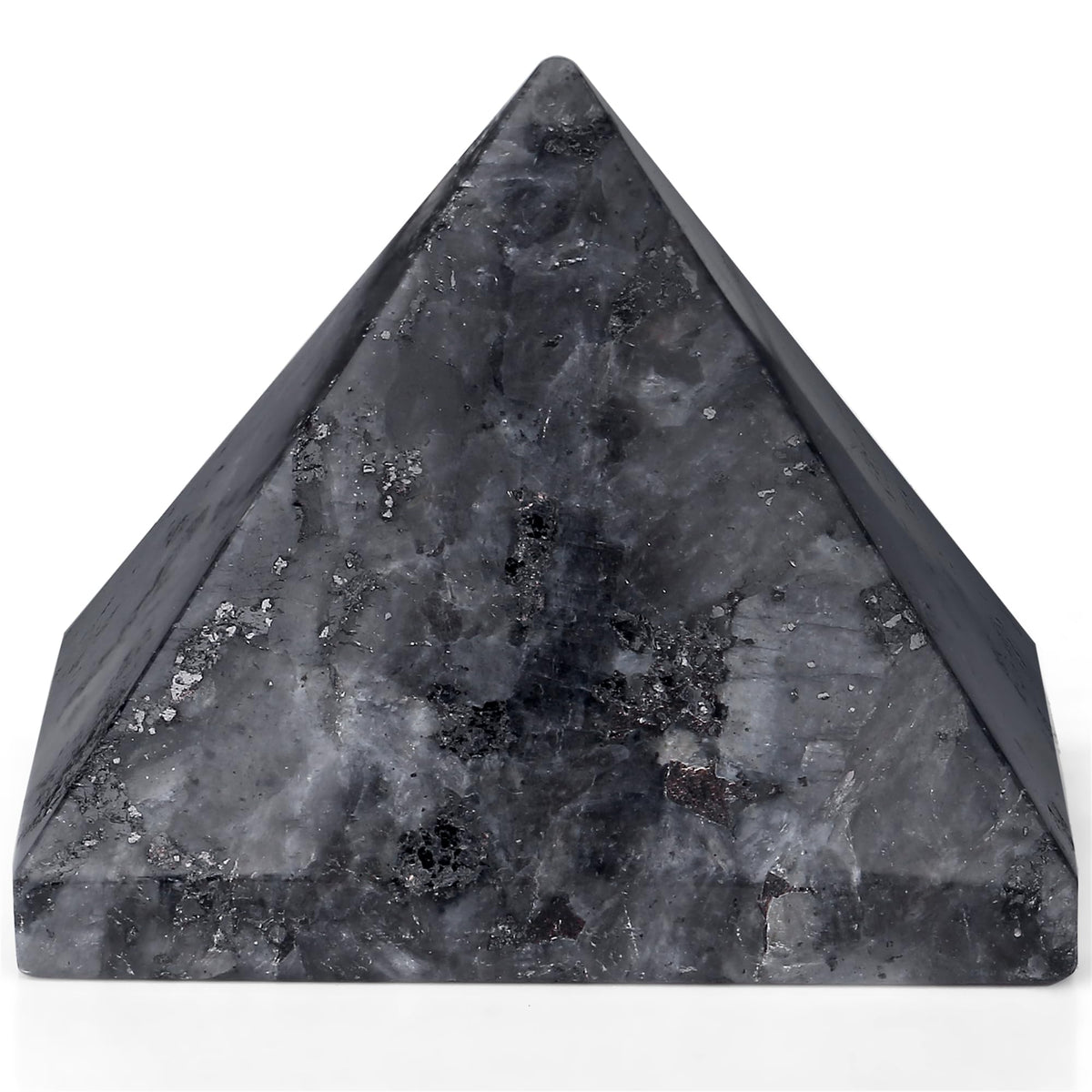 YATOJUZI Labradorite noire 50mm, pierre brute idéale pour méditation et équilibre d'énergie.
