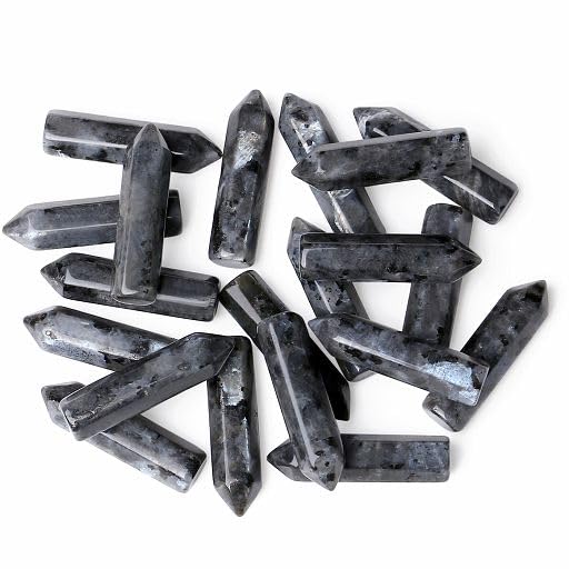 YATOJUZI labradorite noire: points hexagonaux pour l équilibre énergétique.