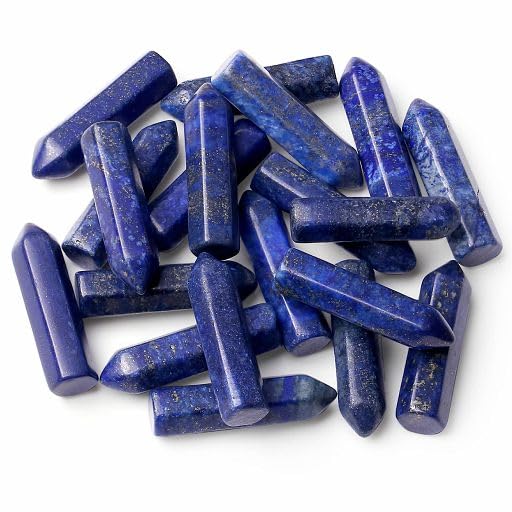 Pointe hexagonale en lapis lazuli YATOJUZI pour méditation et équilibre énergétique.
