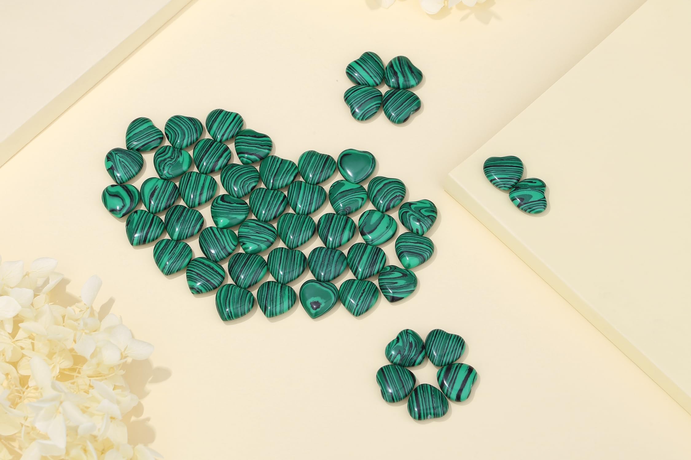 Collier cœur en malachite YATOJUZI, énergie positive au quotidien.
