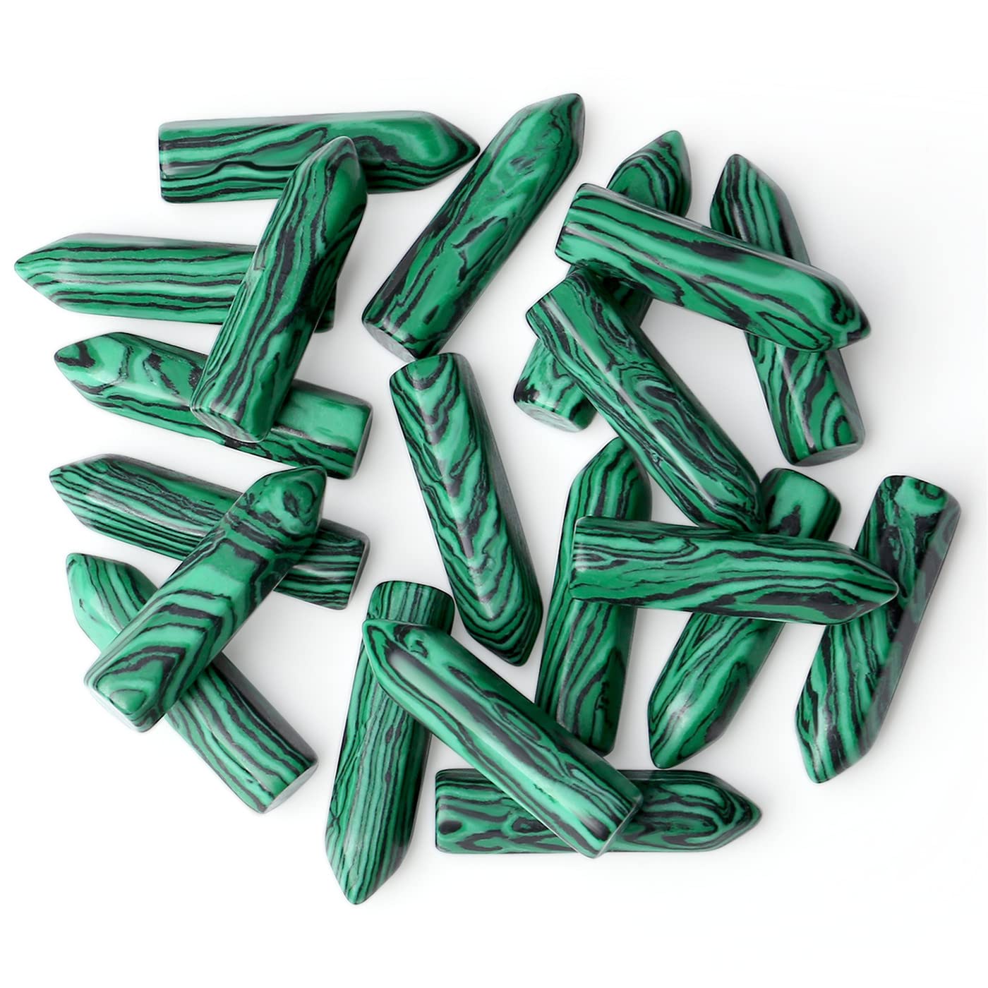 YATOJUZI Malachite: pierres roulées ensemble pour méditation et équilibre des énergies