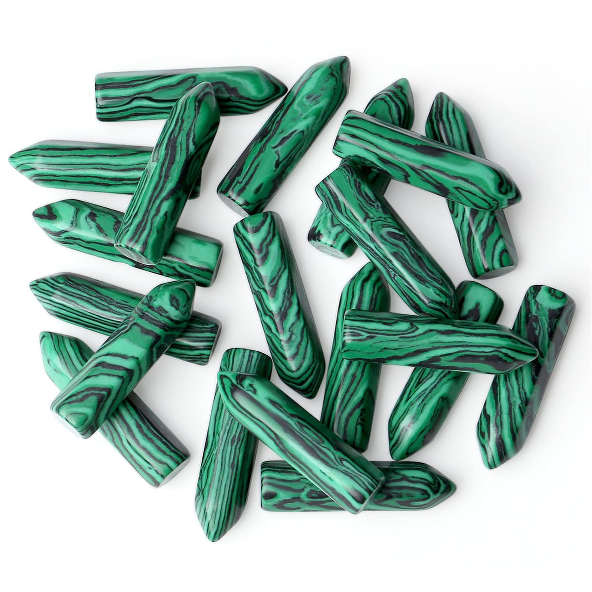 YATOJUZI Malachite: pierres roulées ensemble pour méditation et équilibre des énergies