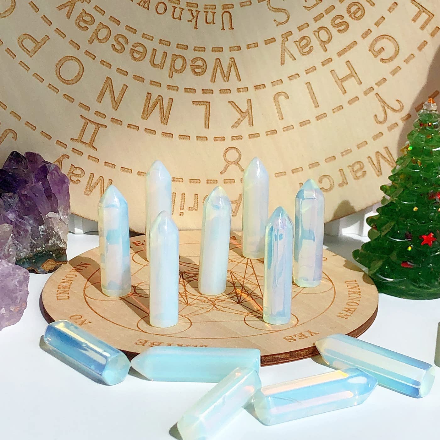 YATOJUZI Mini baguettes cristaux énergétiques pour focus et relaxation pendant la pratique.