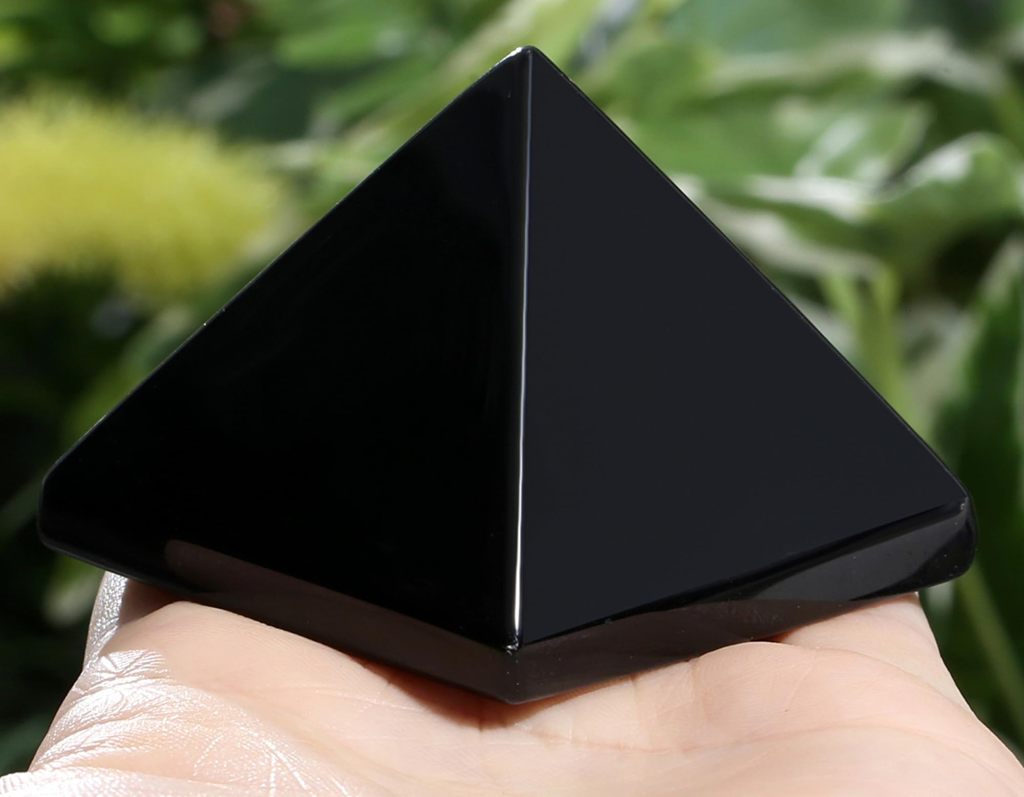 YATOJUZI obsidienne noire cristal, pierre décorative de bureau pour concentration.