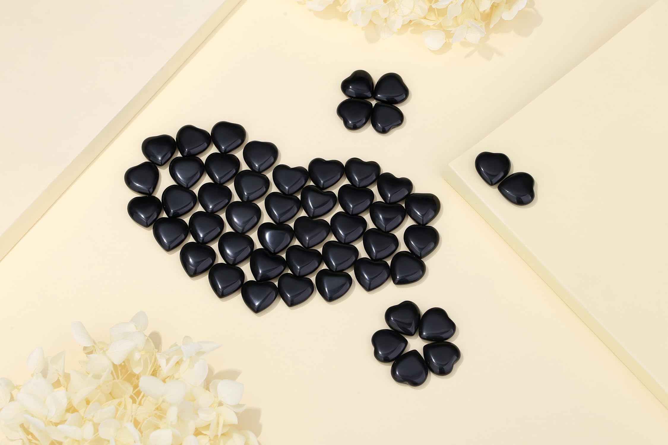 Petit cœur obsidienne noire YATOJUZI, cadeau parfait pour amoureux des cristaux.