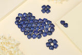 Pierres cœur lapis-lazuli poli YATOJUZI, surfaces lisses et reflets profonds.