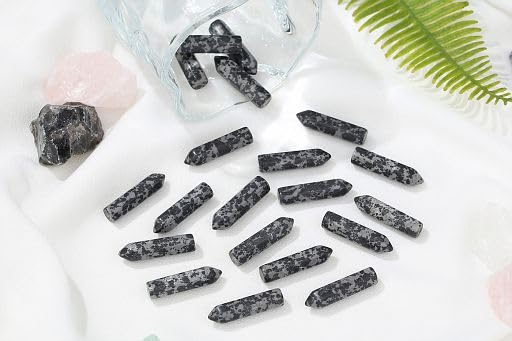 YATOJUZI pierre obsidienne flocon de neige en gros plan pour concentration.