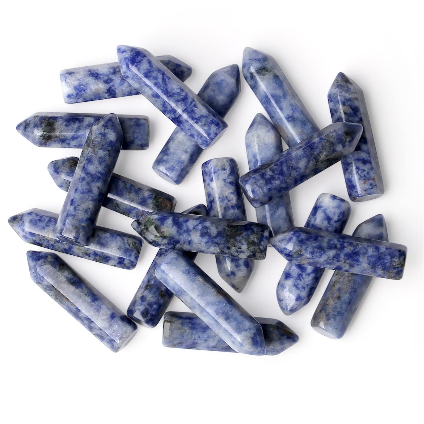 YATOJUZI – Pierres cristal bleu polies, pour concentration et sérénité au quotidien.