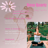 YATOJUZI quartz rose – pierres naturelles pour méditation et bien-être.