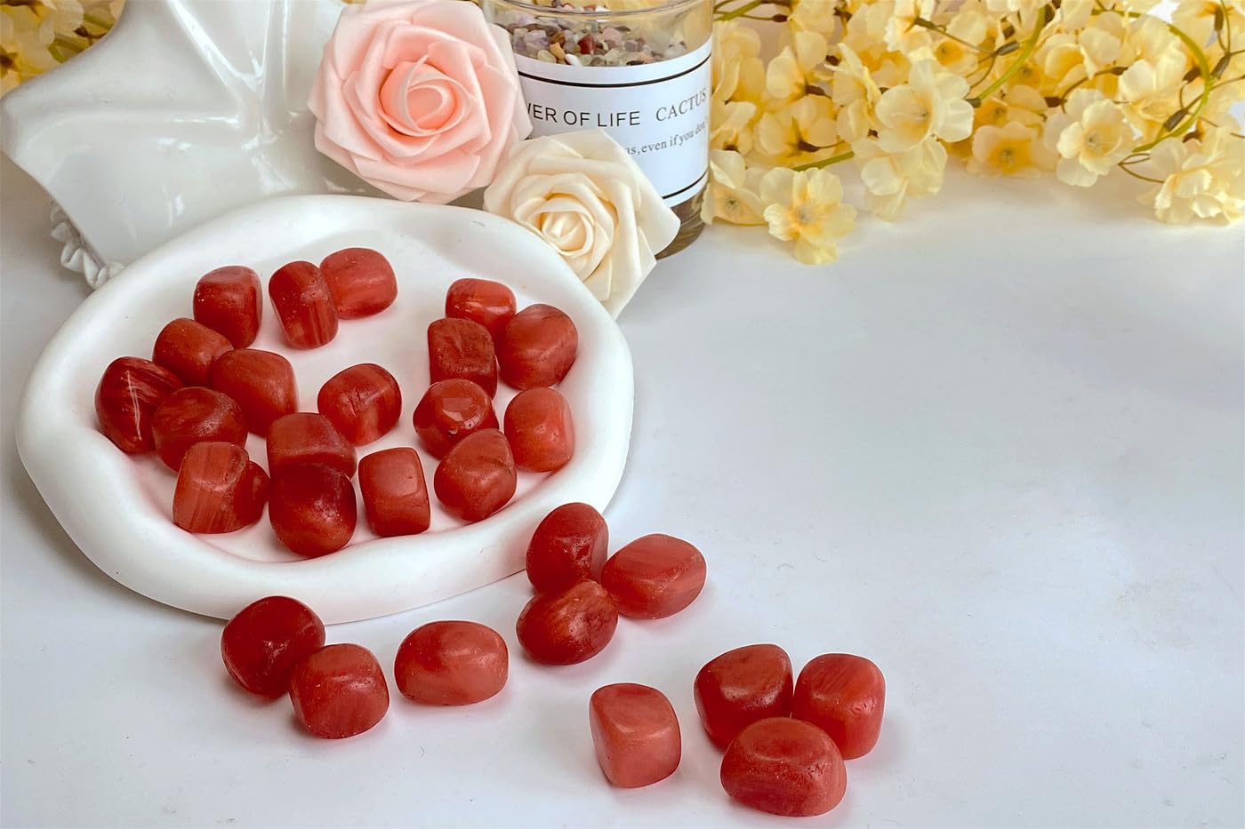 Quartz cerise YATOJUZI décor maison Feng Shui zen.