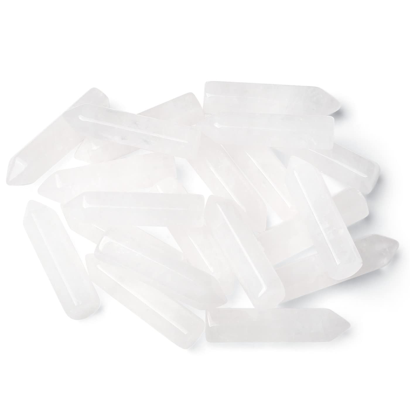 YATOJUZI quartz clair, points hexagonaux, pour concentration et méditation.