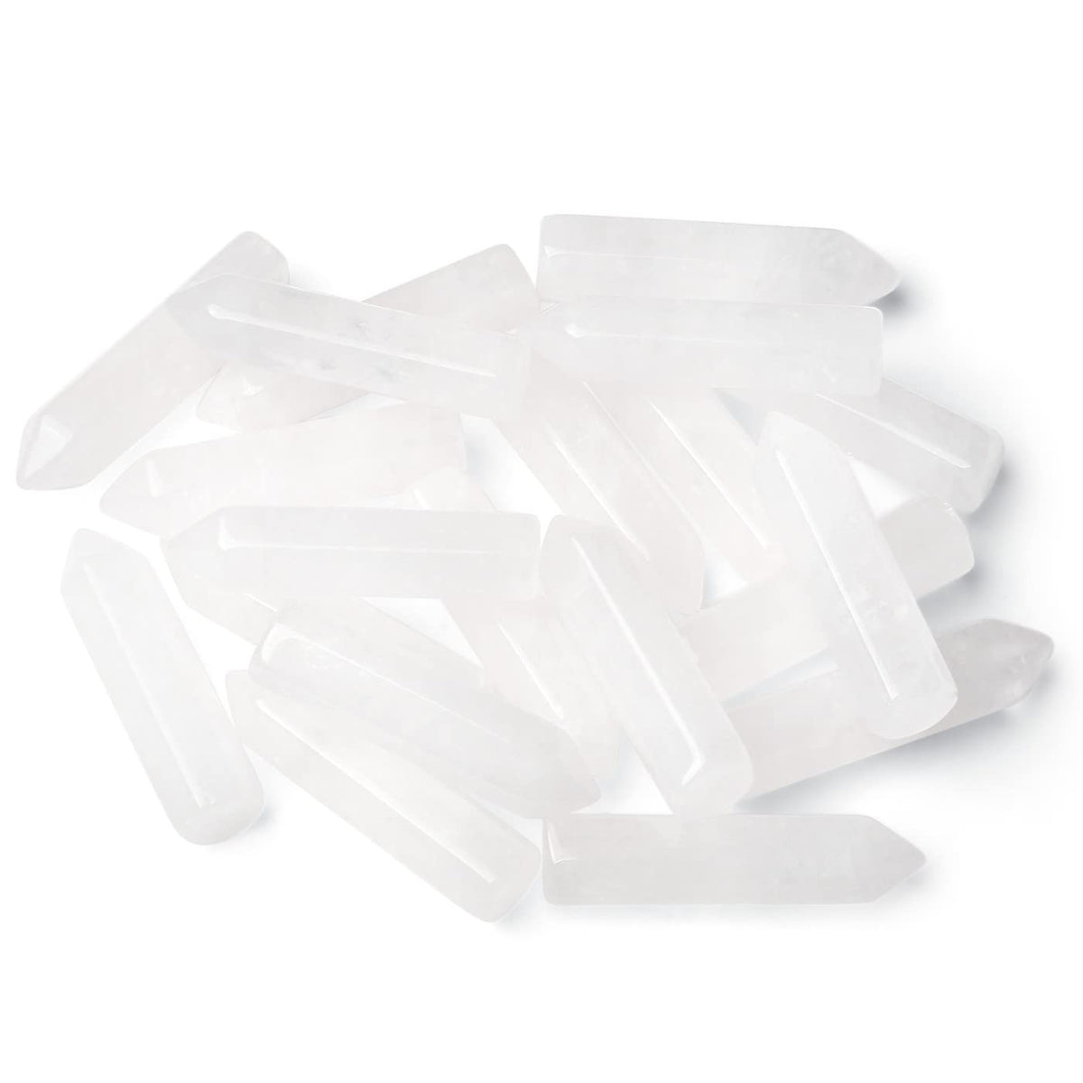 YATOJUZI quartz clair, points hexagonaux, pour concentration et méditation.
