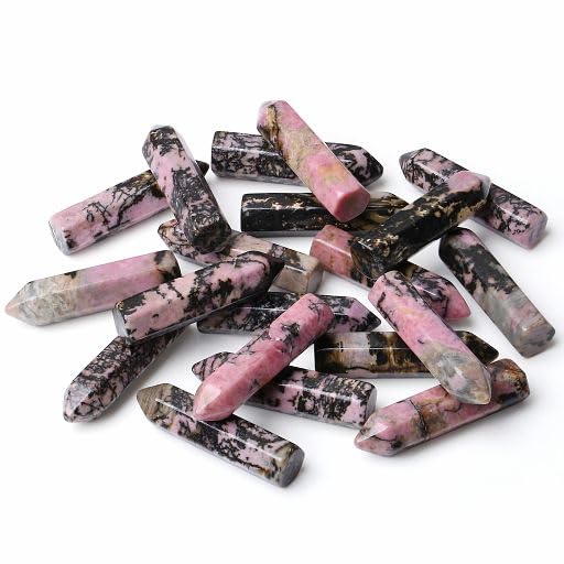 YATOJUZI rhodochrosite, pierres mini baguette naturelles pour méditation et équilibre.