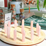 YATOJUZI pierres roses – mini outils Reiki pour concentration et équilibre.
