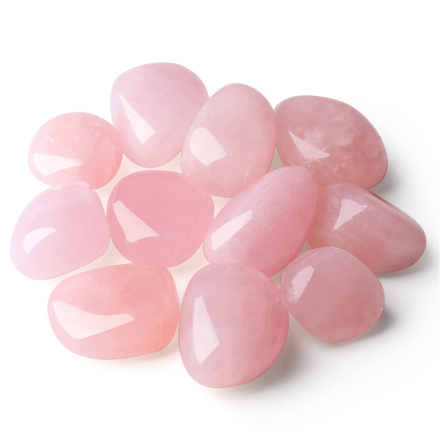 YATOJUZI quartz rose, pierre roulée, favorise la relaxation et l'harmonie.