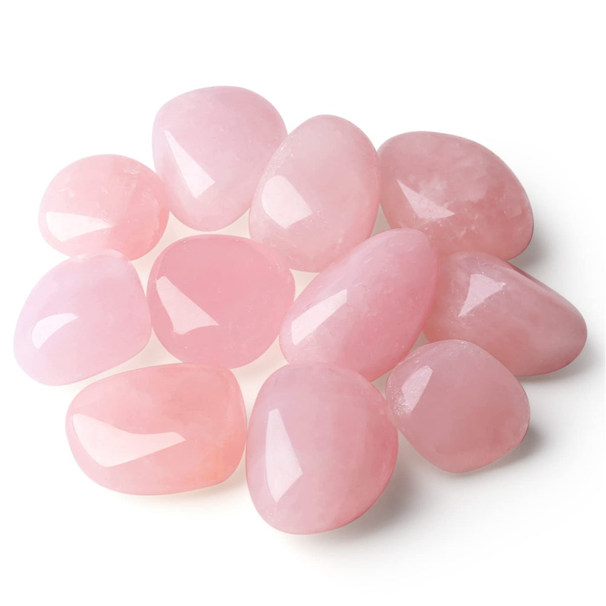 YATOJUZI quartz rose, pierre roulée, favorise la relaxation et l'harmonie.