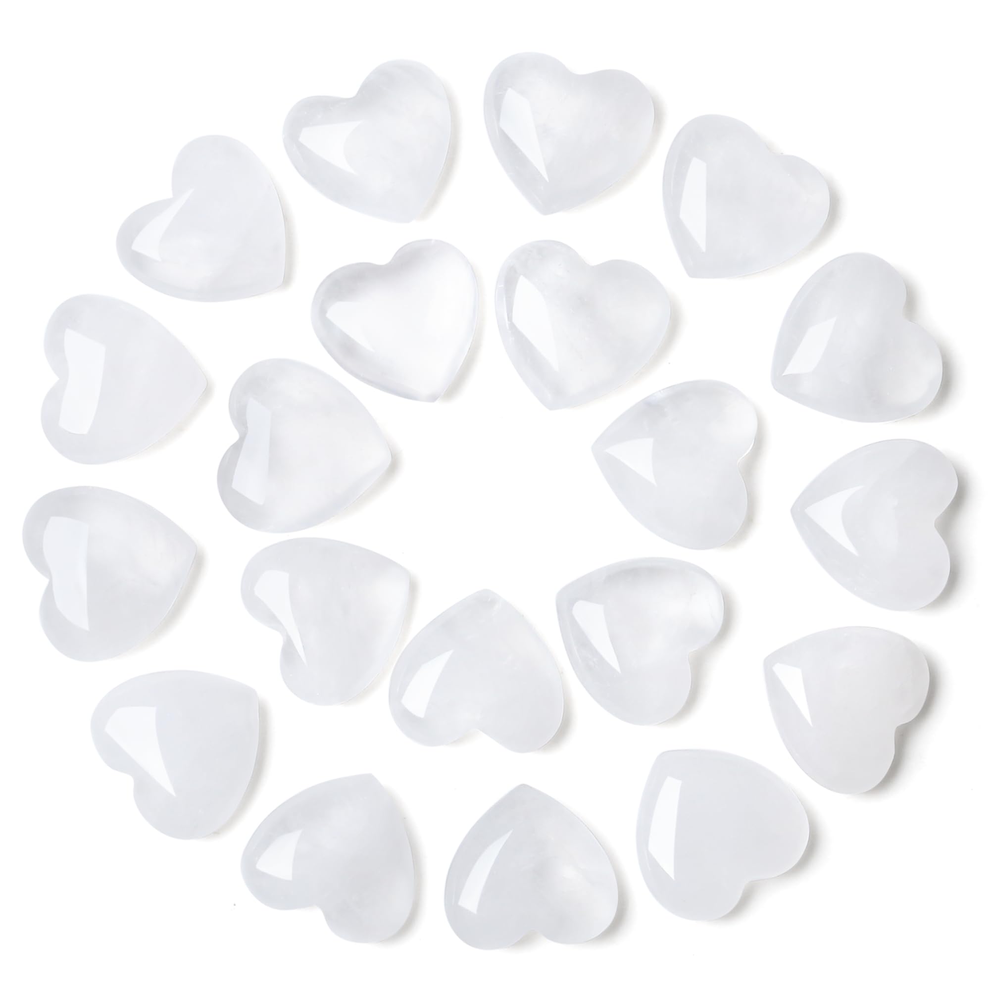 Pierre YATOJUZI cœur quartz clair, idéal pour porter et méditer.
