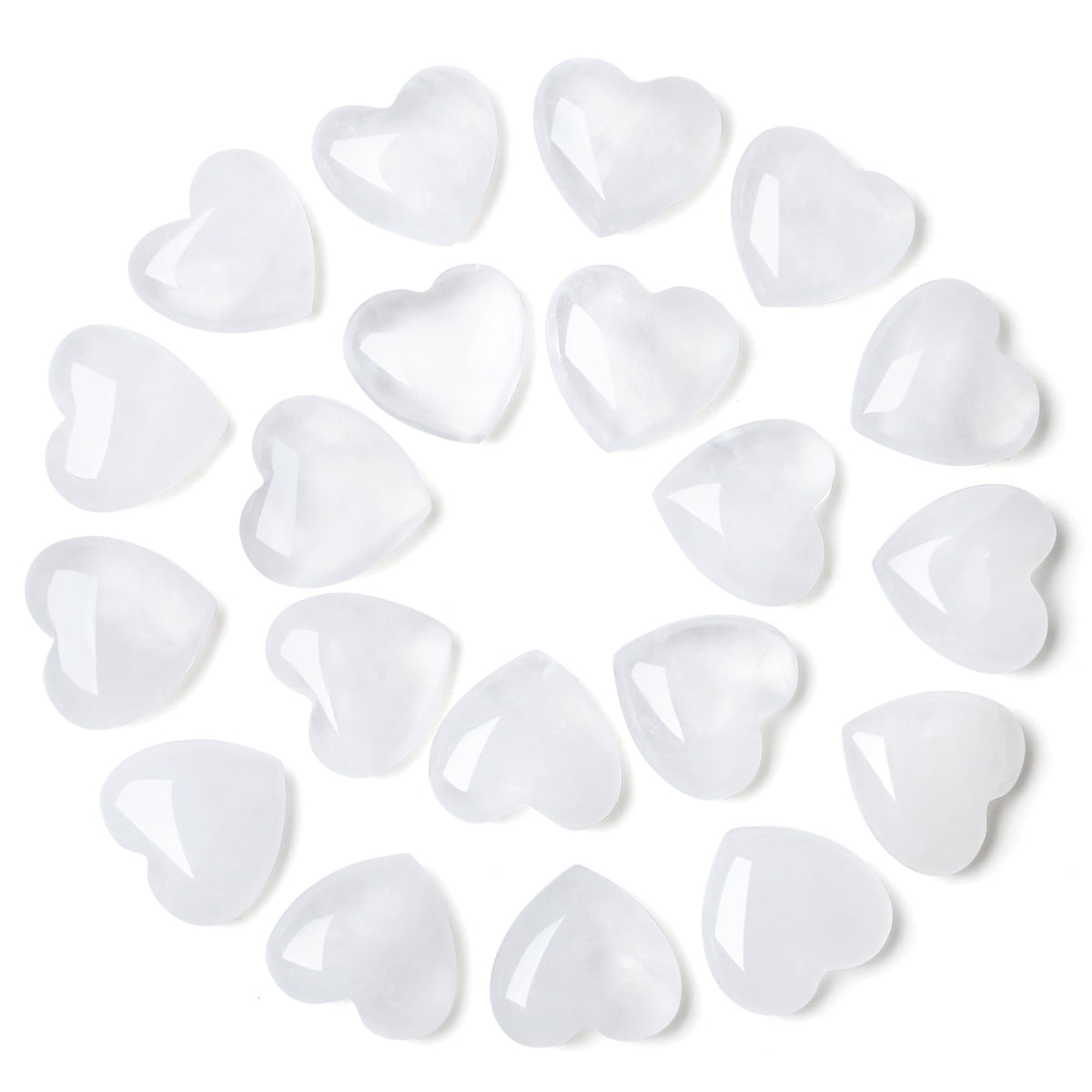 Pierre YATOJUZI cœur quartz clair, idéal pour porter et méditer.