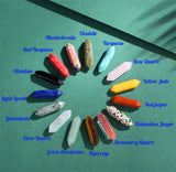 YATOJUZI œil-de-tigre, pointe hexagonale pour motivation et équilibre émotionnel.