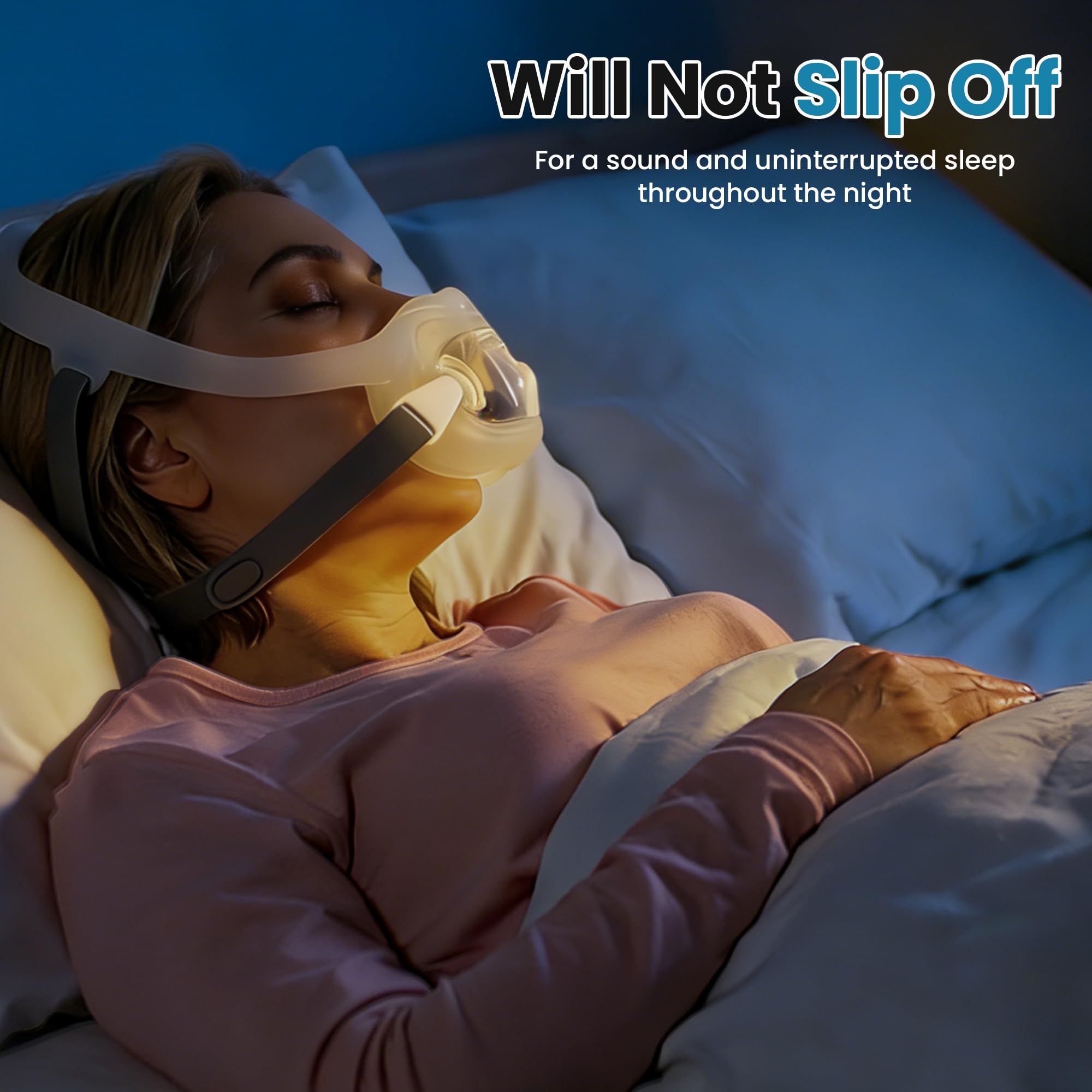 Conception DreamWear anti-glisse prévenant le déplacement durant le sommeil