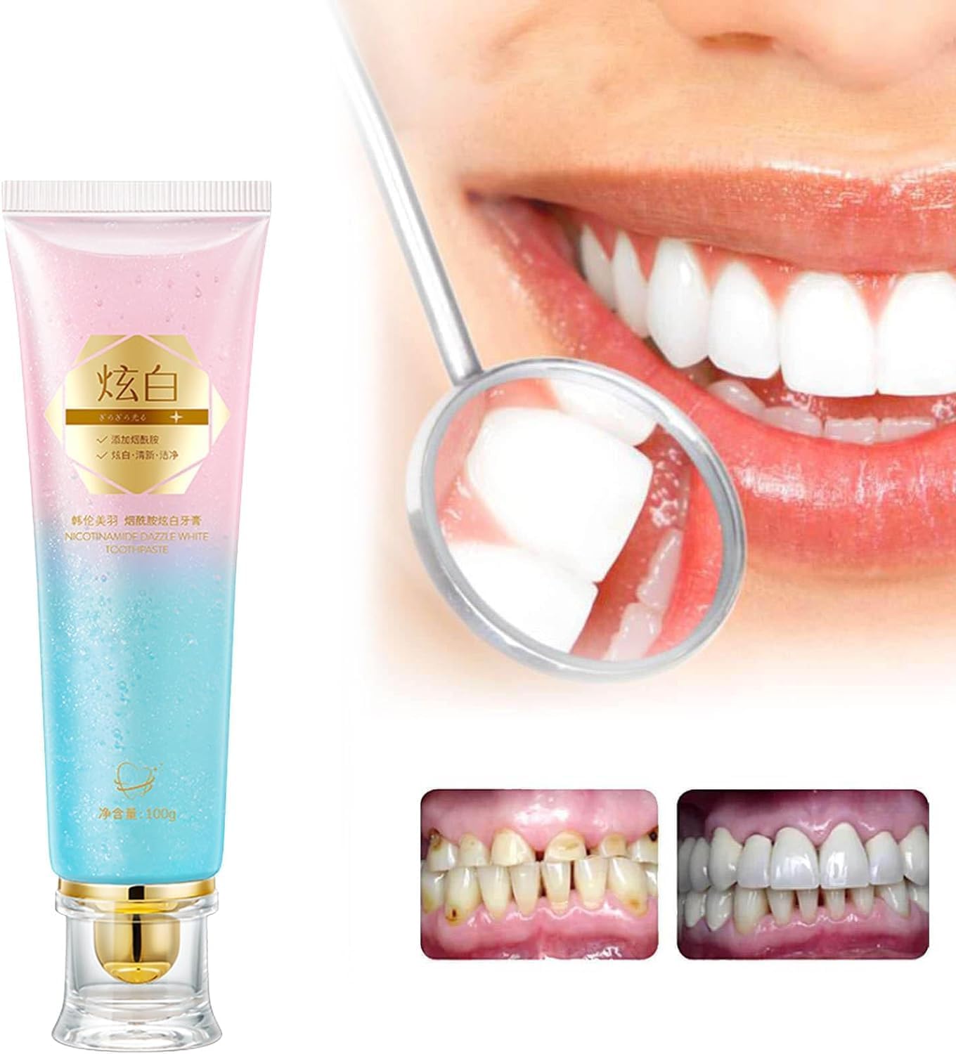 Dentifrice Niacinamide ingrédients naturels et douceur quotidienne.