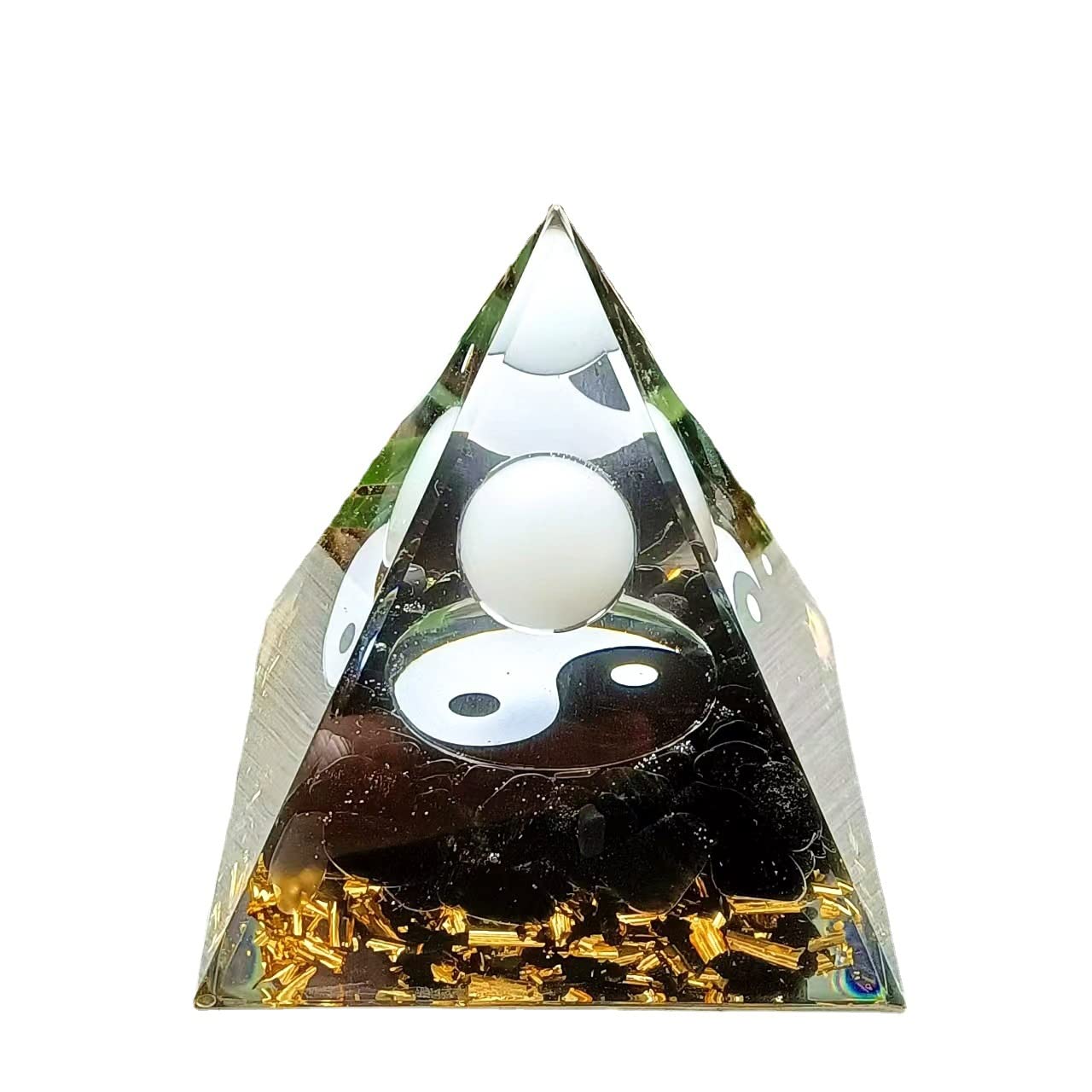Pyramide décorative d'ycyingcheng sur bureau, ajout élégant et serein