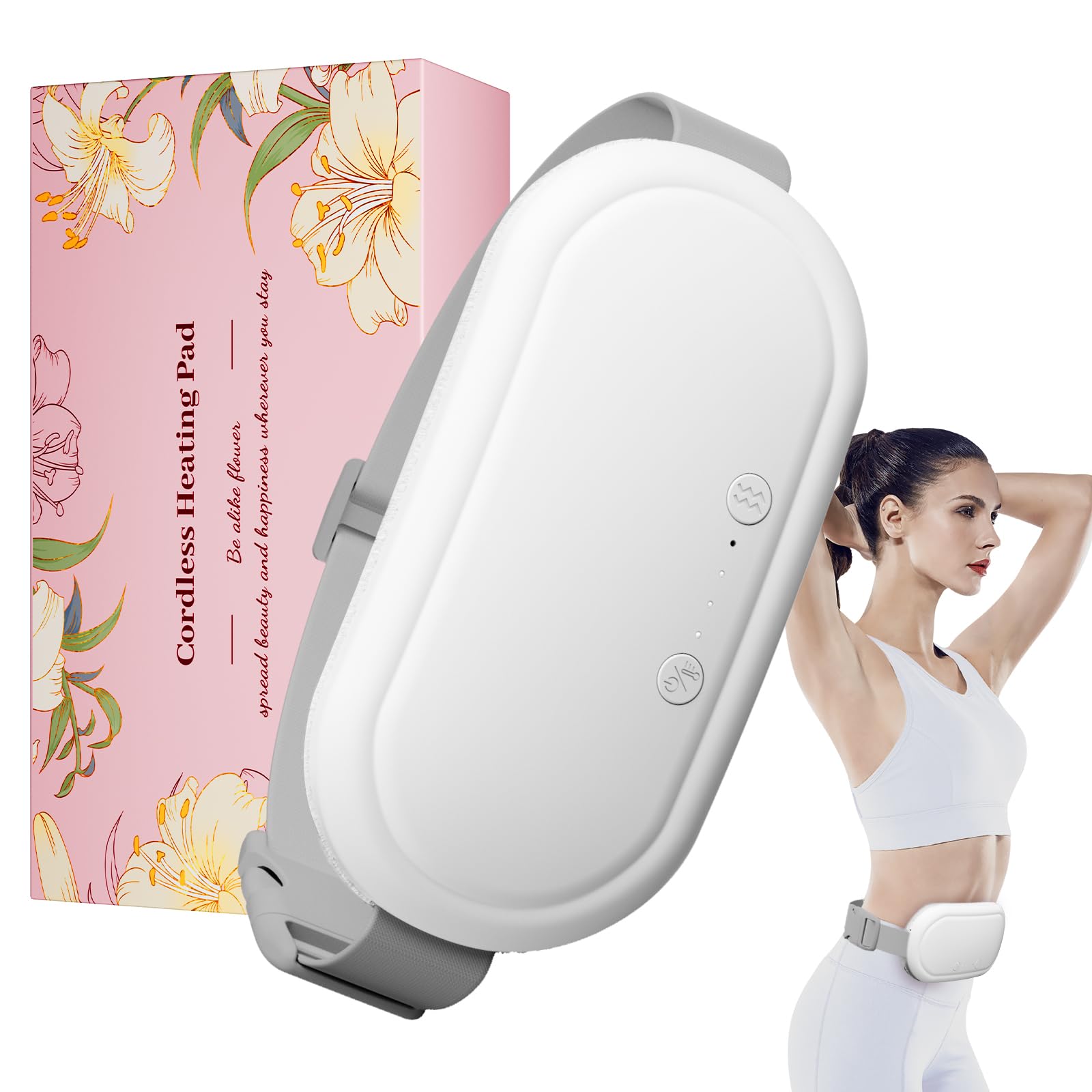 Bandage chauffant yeklike portable pour crampes abdominales et confort.
