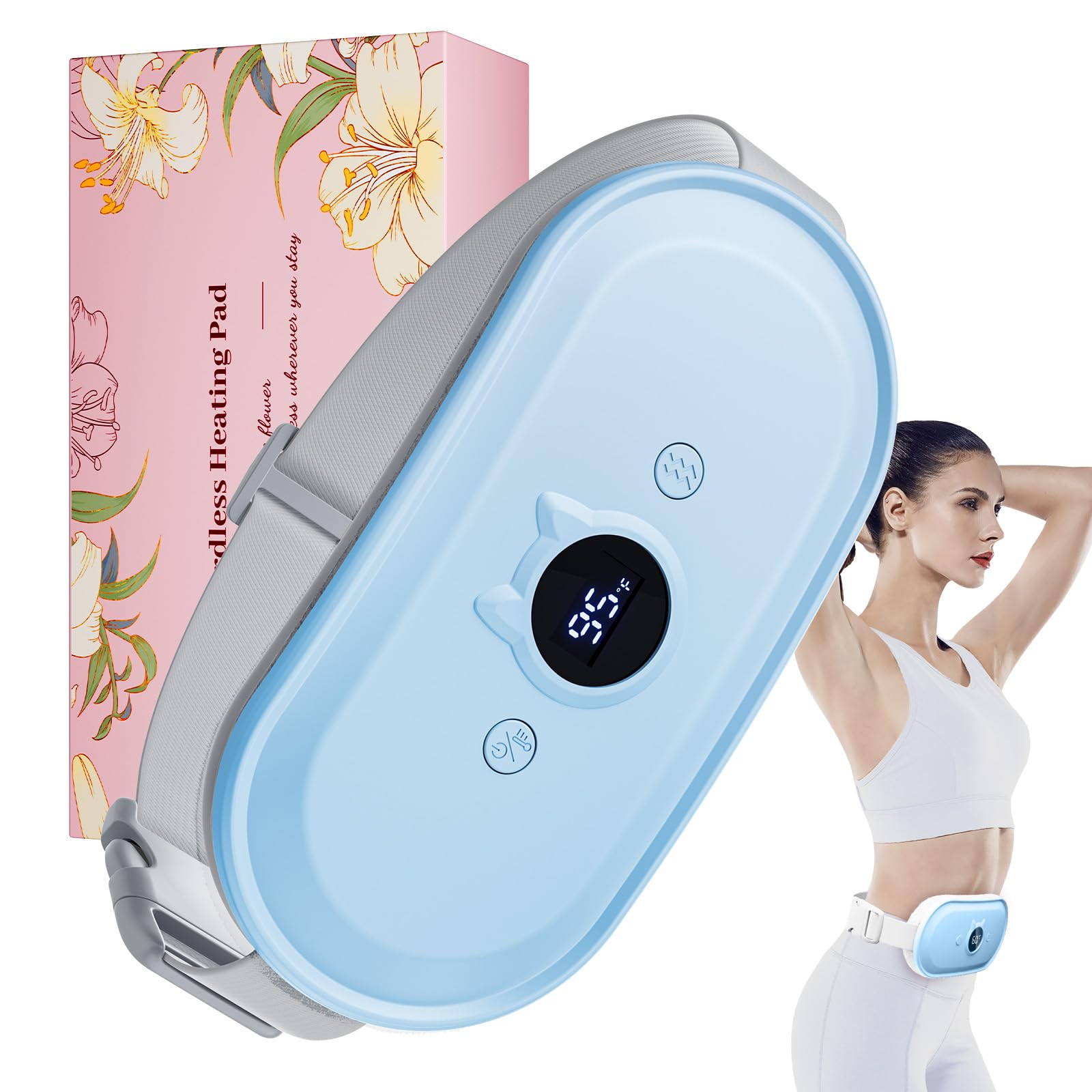 Bande chauffante yeklike portable pour crampes, confort discret en déplacement